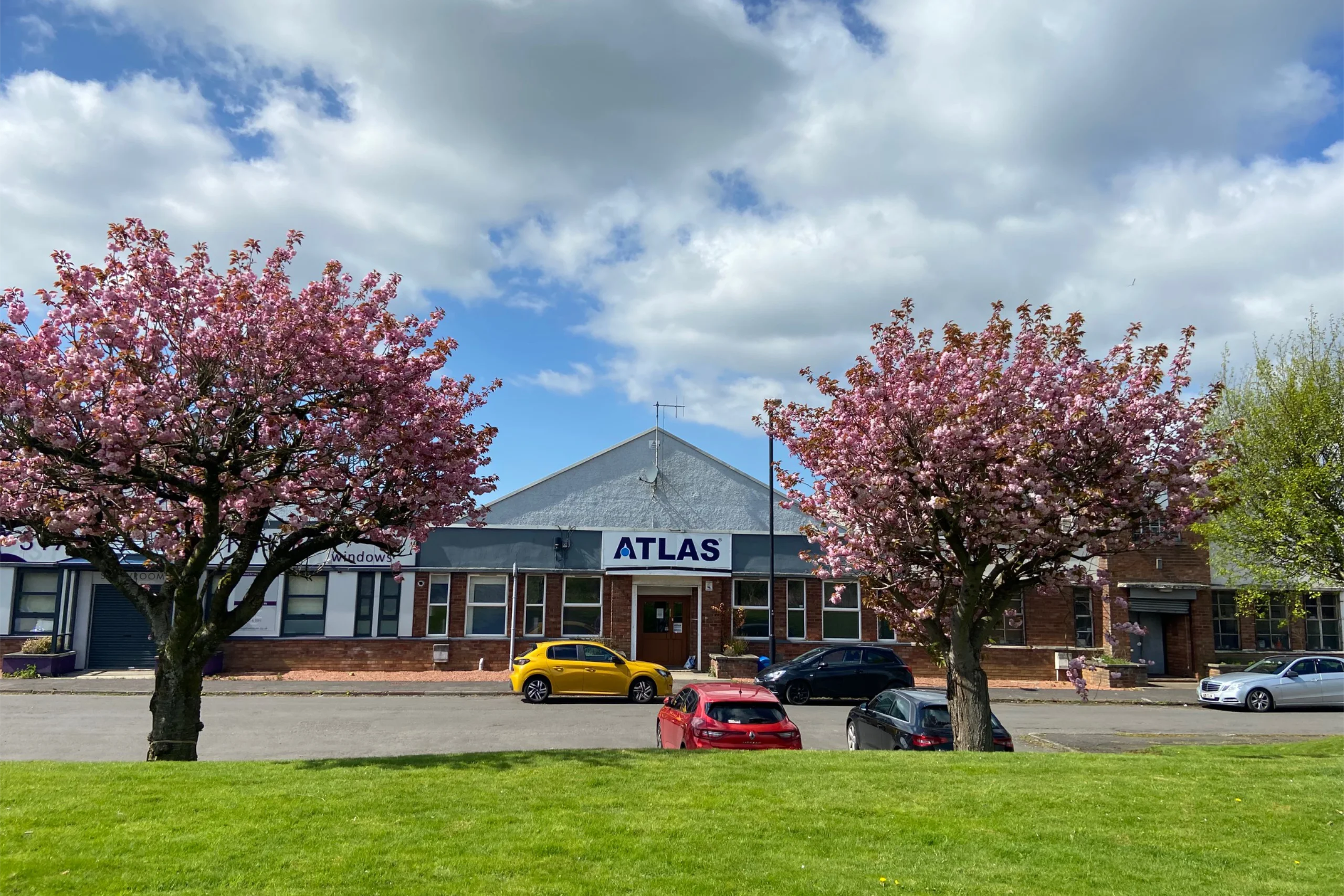 Atlas factory exterior. With sunshine. In Ayr!
