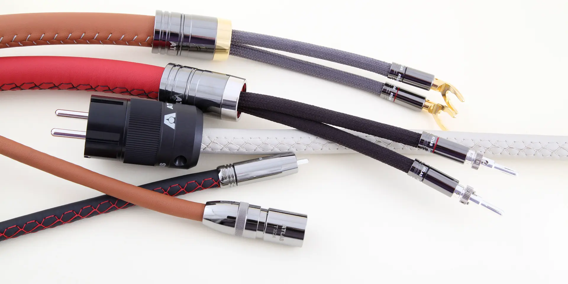 array of cable types with different Grun finishes